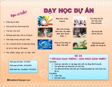 Khái niệm, mục tiêu, phân loại PP Dạy học theo dự án